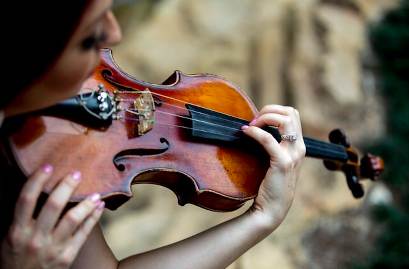Close up of violin